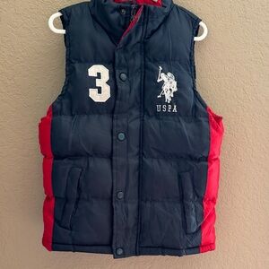 U.S. Polo Assn. Kids Navy and Red Vest